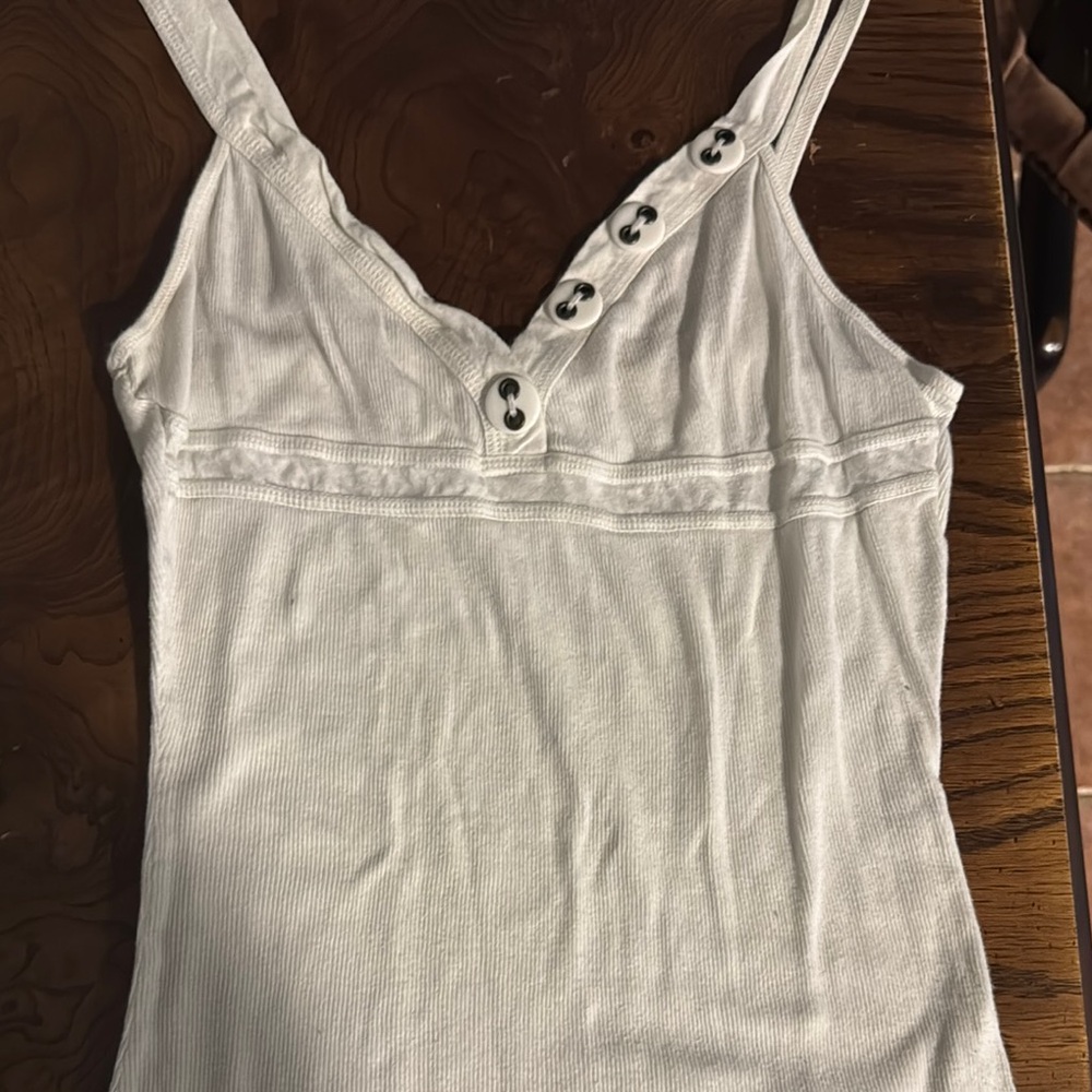 Roxy white v neck tank